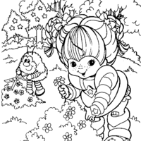 Desenho para colorir de Rainbow Brite, Patty O'Green e Lala Orange