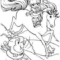 Desenho de Rainbow Brite, Twink e Starlite para colorir