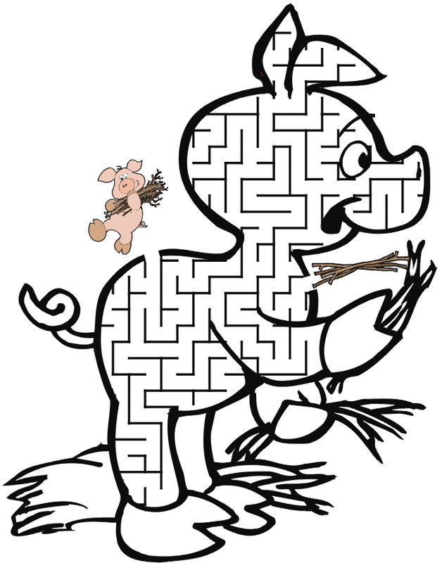 Jogo do labirinto porco