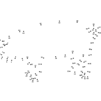 Desenho de Ligar pontos - Porco grande para colorir