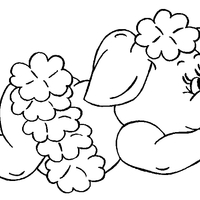 Desenho de Porquinha deitada para colorir