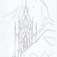 Desenho de Castelo de gelo da Elsa para colorir