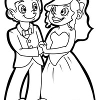 Desenho de Matrimônio para colorir