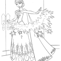 Desenho de Elsa com raiva do mundo para colorir