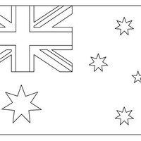 Desenho da bandeiraa da Austrália para colorir