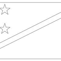 Desenho da bandeira das Ilhas Salomão para colorir