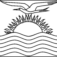 Desenho da bandeira de Kiribati para colorir