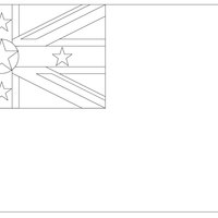 Desenho da bandeira de Niue para colorir