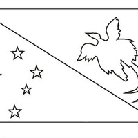 Desenho da bandeira de Papua Nova Guiné para colorir
