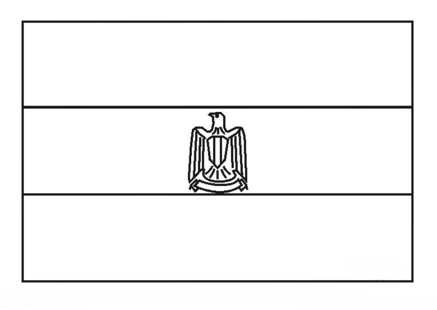 Desenho da bandeira do Egito para colorir Tudodesenhos