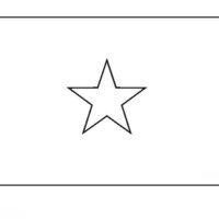 Desenho da bandeira da Somália para colorir