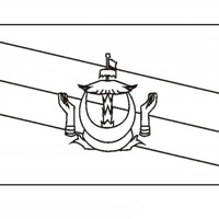 Desenho de Brunei para colorir