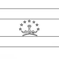Desenho da bandeira do Tajidquistão para colorir