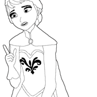 Desenho de Anna Frozen triste para colorir