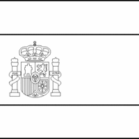 Desenho da bandeira da Espanha para colorir