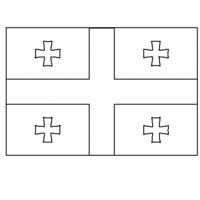 Desenho da bandeira da Georgia para colorir