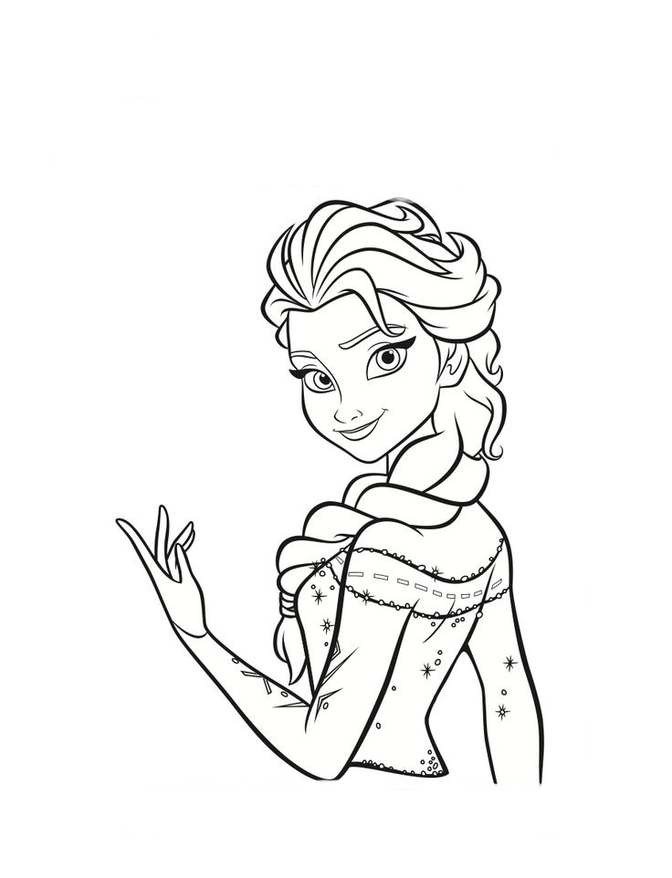 Desenhos de Princesa Elsa para Colorir e Imprimir 