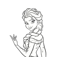 Desenho de Elsa Frozen para colorir