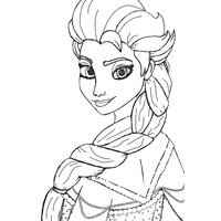 Desenho de Elsa princesa de Arendel para colorir