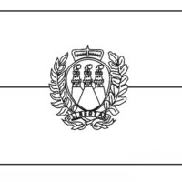 Desenho da bandeira de San Marino para colorir