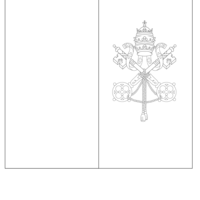 Desenho da bandeira do Vaticano para colorir