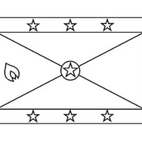 Desenho da bandeira da Granada para colorir