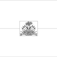 Desenho da bandeira do Haiti para colorir
