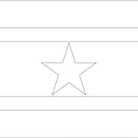 Desenho da bandeira do Suriname para colorir