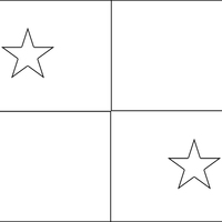 Desenho da bandeira do Panamá para colorir