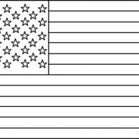 Desenho da bandeira dos Estados Unidos para colorir