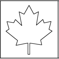 Desenho da bandeira do Canadá para colorir
