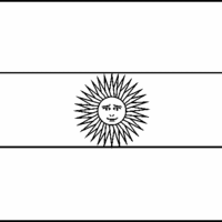 Desenho da bandeira da Argentina para colorir