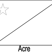 Desenho da bandeira do Acre para colorir