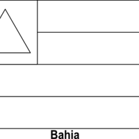 Desenho da bandeira da Bahia para colorir