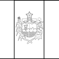 Desenho da bandeira do Alagoas para colorir