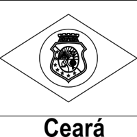 Desenho da bandeira do Ceará para colorir