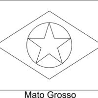 Desenho da bandeira do Mato Grosso para colorir