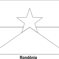 Desenho da bandeira de Rondônia para colorir