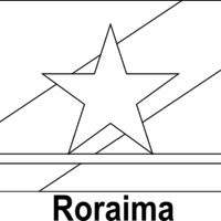 Desenho da bandeira de Roraima para colorir