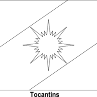 Desenho da bandeiraa de Tocantins para colorir