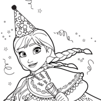 Desenho de Feliz Aniversário da Anna para colorir
