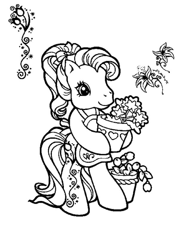 My little pony e vaso de flores