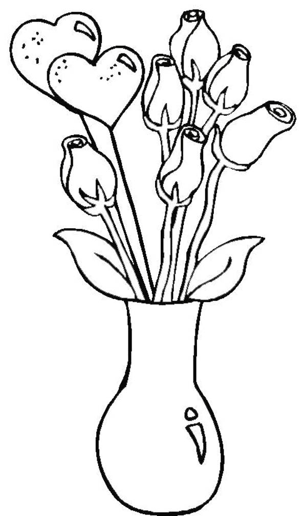 Vaso com tulipas