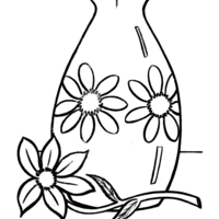 Desenho de Vaso decorado para colorir