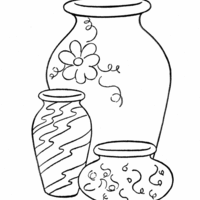 Desenho de Vaso de decoração para colorir