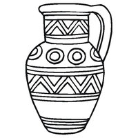 Desenho de Vaso de barro para colorir