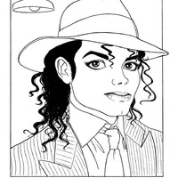 Desenho de Michael Jackson para colorir