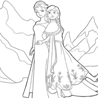 Desenho de Irmãs Frozen para colorir