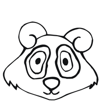 Desenho de Orelhas de panda para colorir