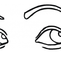 Desenho de Olhos pequenos para colorir